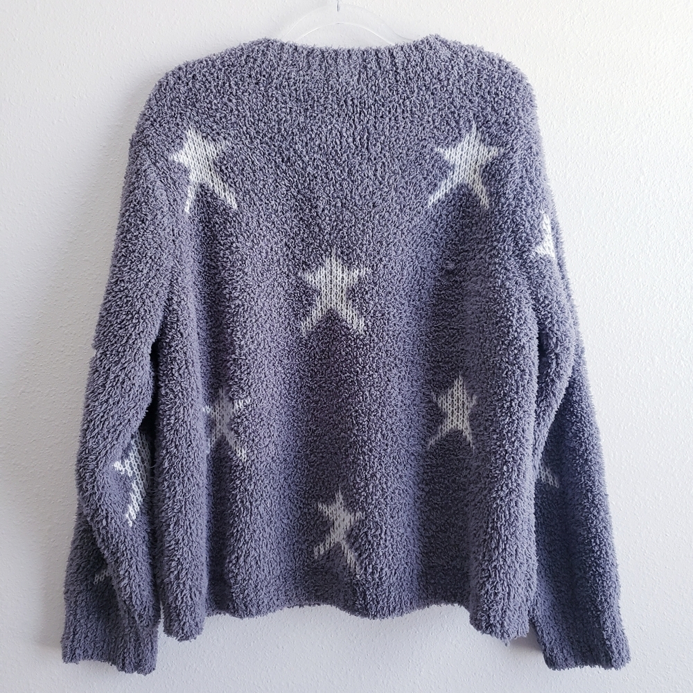 POL Crew Star Sherpa Long Sleeve Sweater - Picture 3 of 5